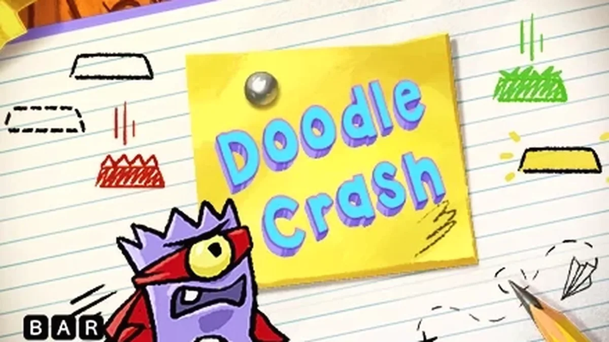 Doodle Crash mobile gaming interface