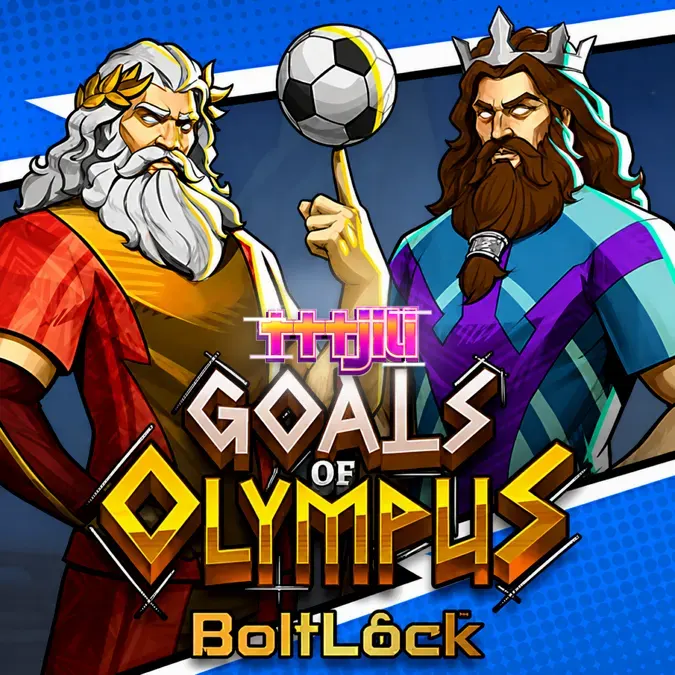 Isang visual na representasyon ng Goals of Olympus BoltLock slot na nagpapakita ng grid at tema.